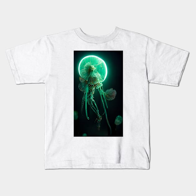 Jellyfish in bloom Kids T-Shirt by Expedition-AI